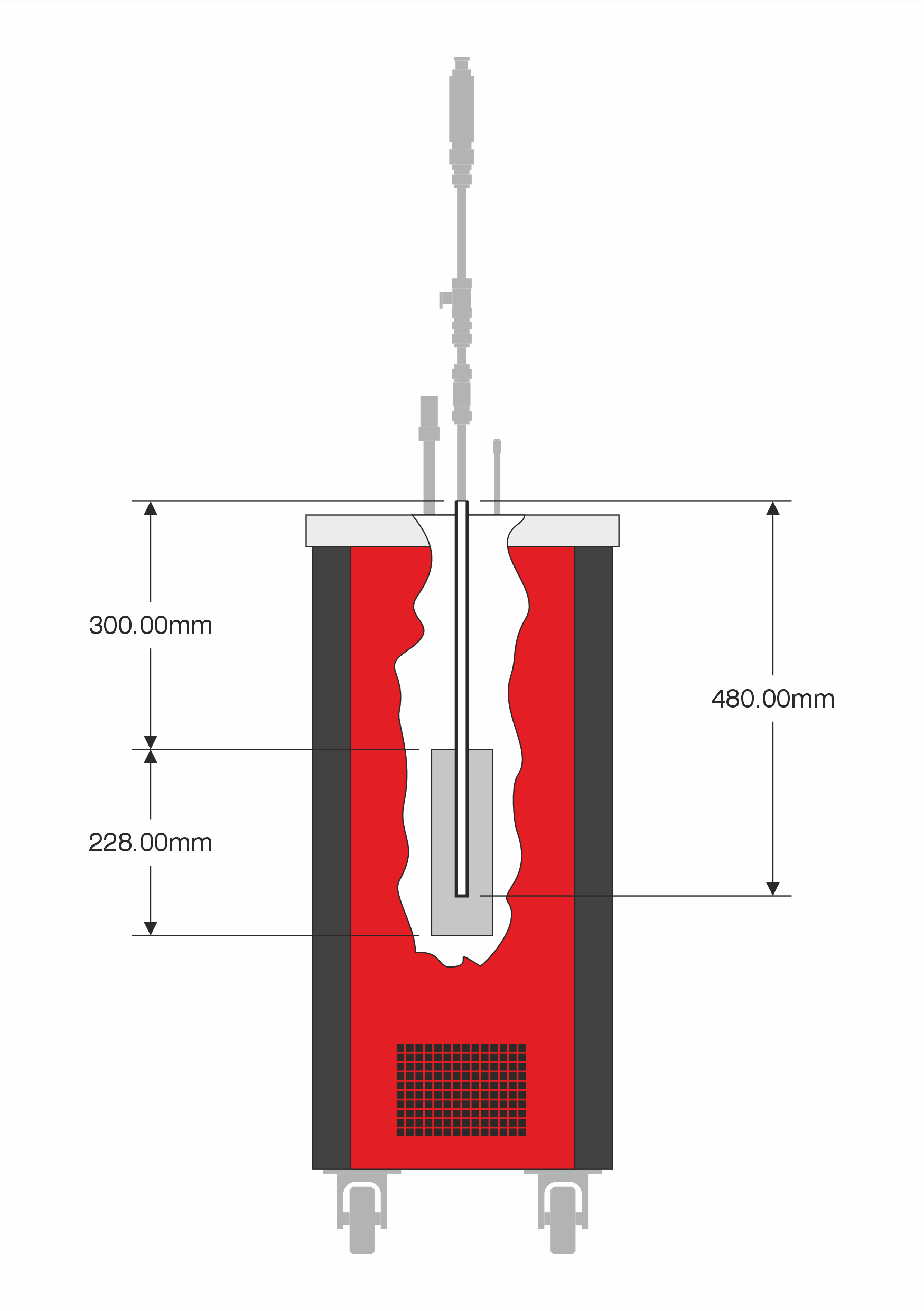 Dimensions for Isotech Argon Apparatus