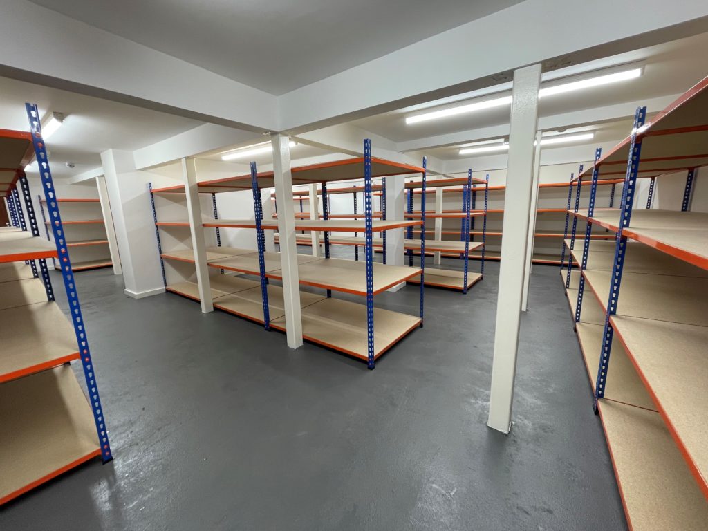 Isotech Head offices building space with shelving